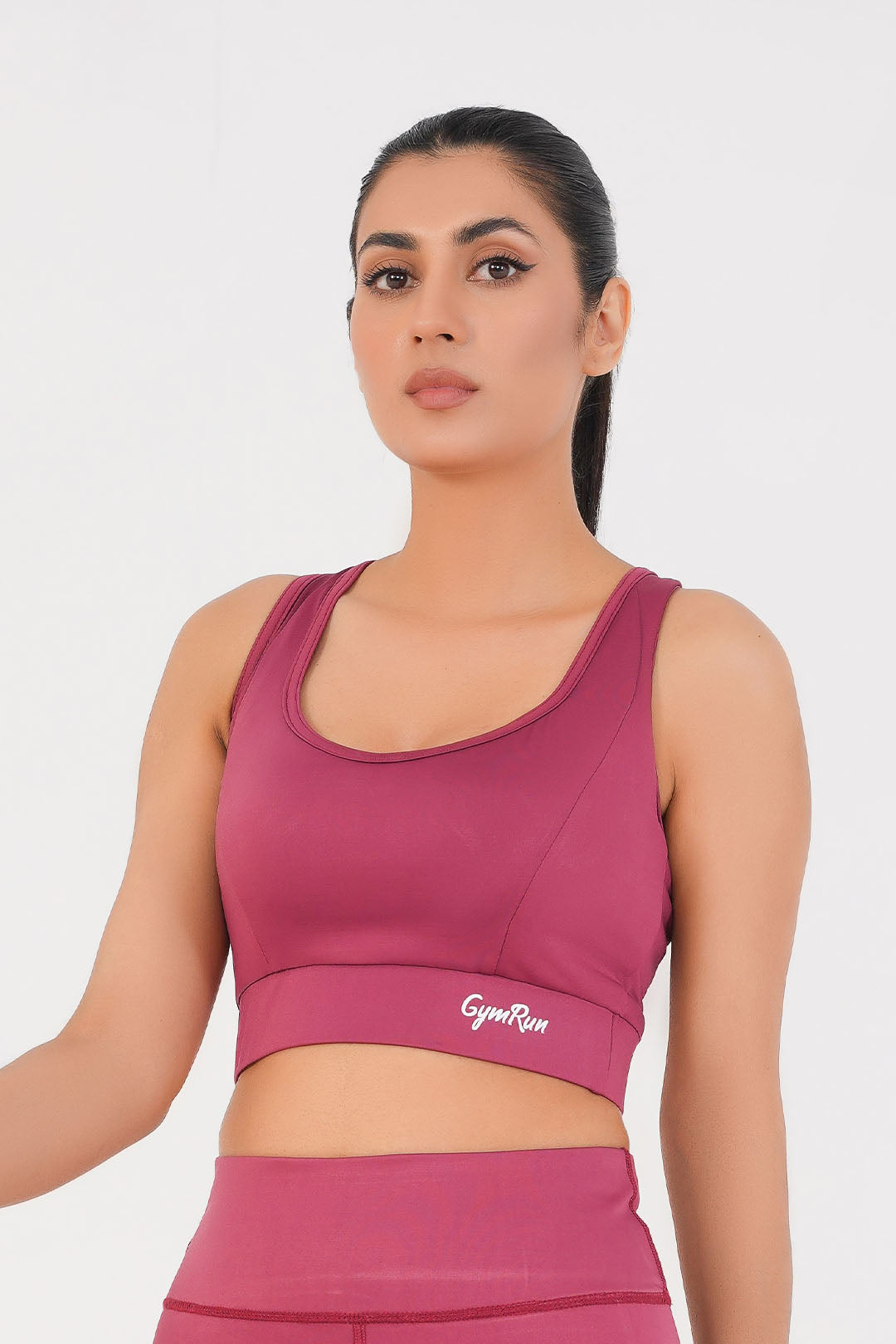 Ladies Basic Performance Sports Bra - Deep Plum