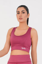 Ladies Basic Performance Sports Bra - Deep Plum