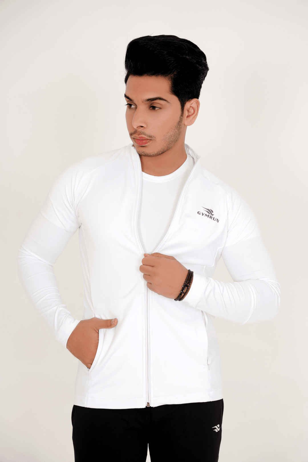 Everyday Men's Jacket - White - GYMRUN Activewear