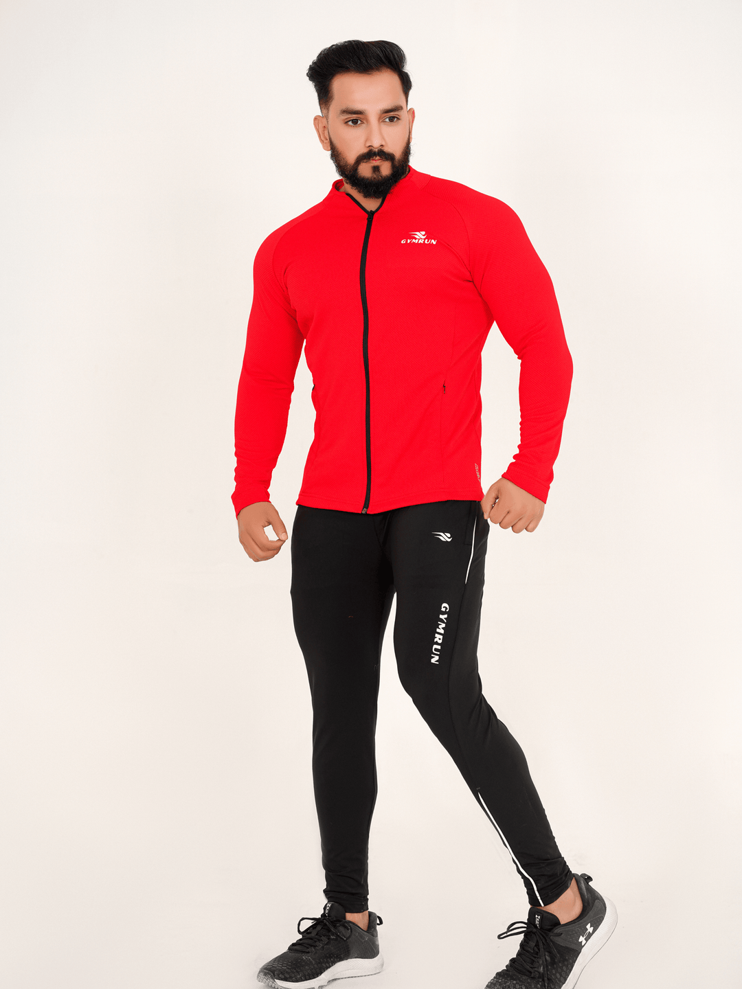 FlexFit Urban Jacket - Red - GYMRUN Activewear