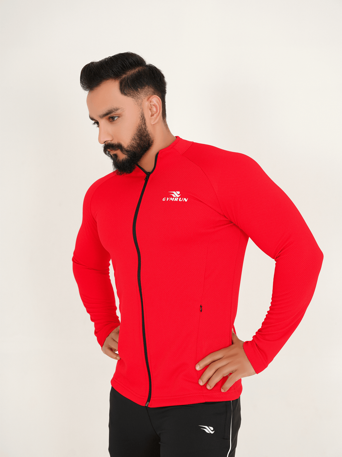 FlexFit Urban Jacket - Red - GYMRUN Activewear