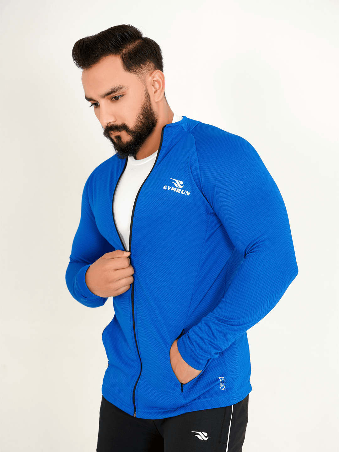 FlexFit Urban Jacket - Royal Blue - GYMRUN Activewear
