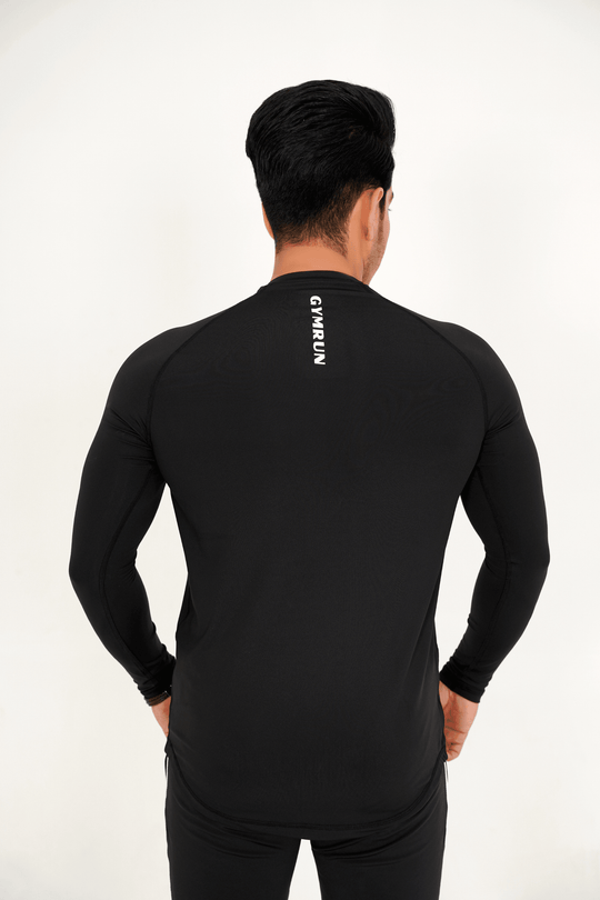 Hybrid Full Sleeve Shirt - Black - GYMRUN Activewear