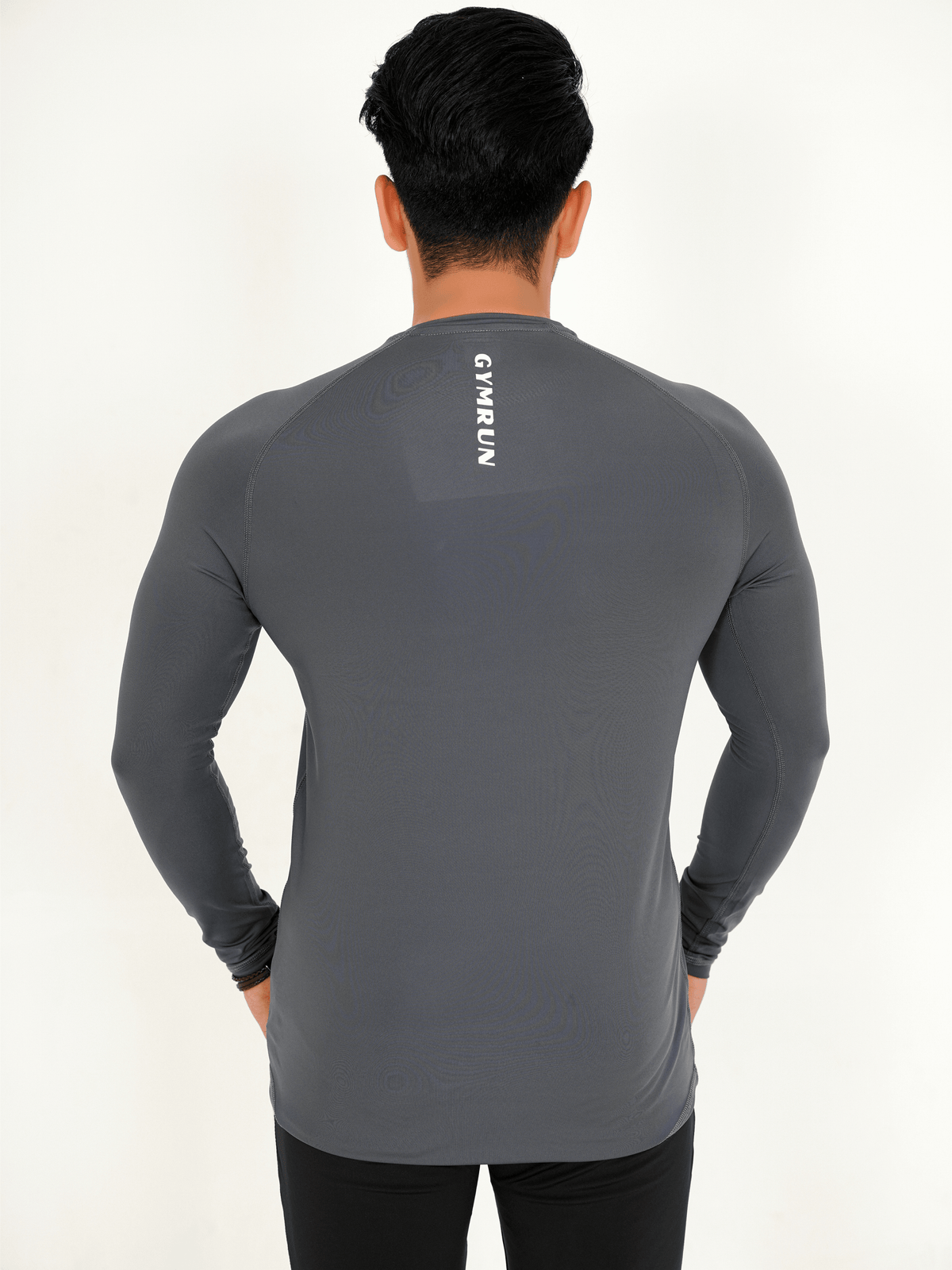 Hybrid Full Sleeve Shirt - Grey - GYMRUN Activewear