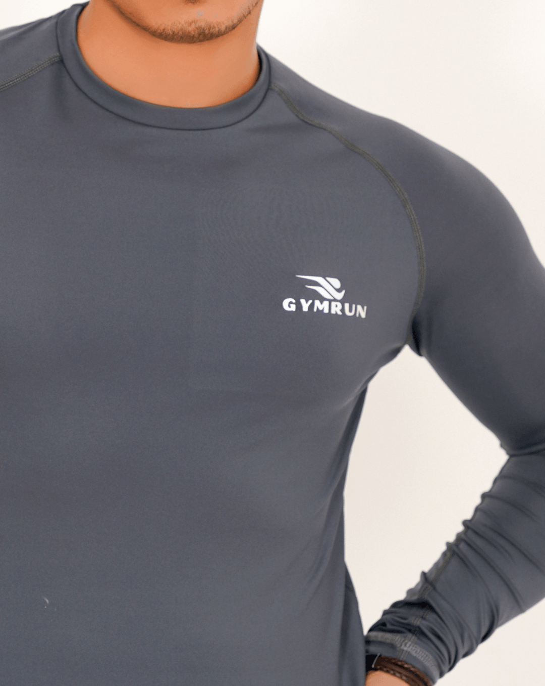 Hybrid Full Sleeve Shirt - Grey - GYMRUN Activewear