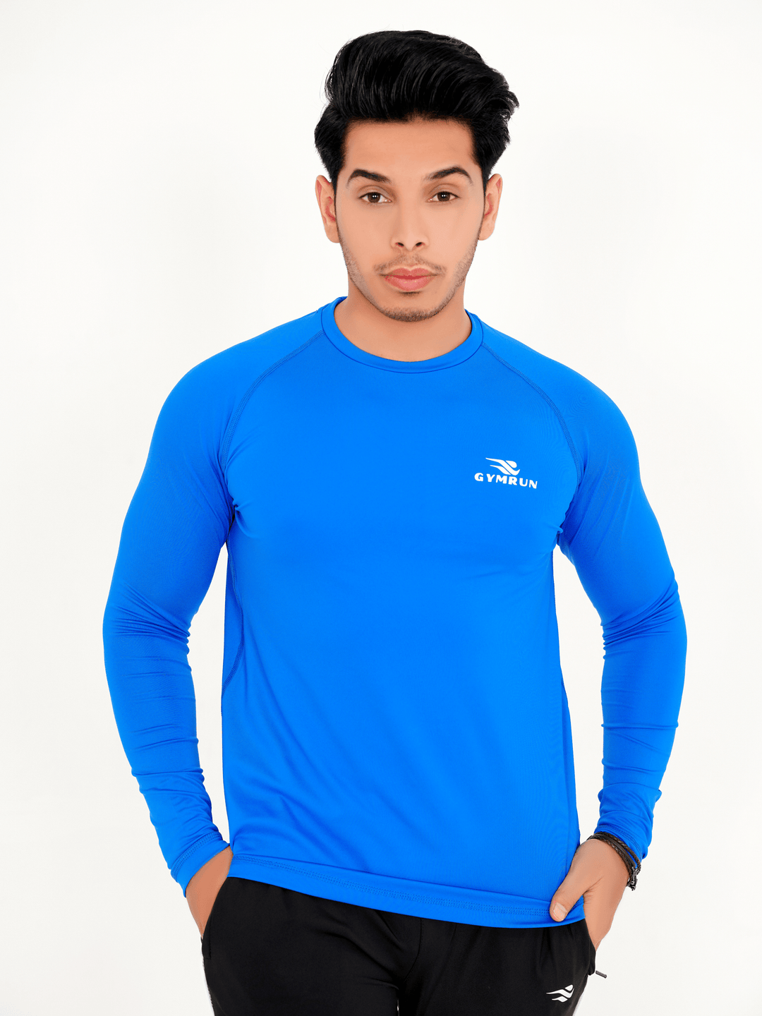 Hybrid Full Sleeve Shirt - Royal Blue - GYMRUN Activewear