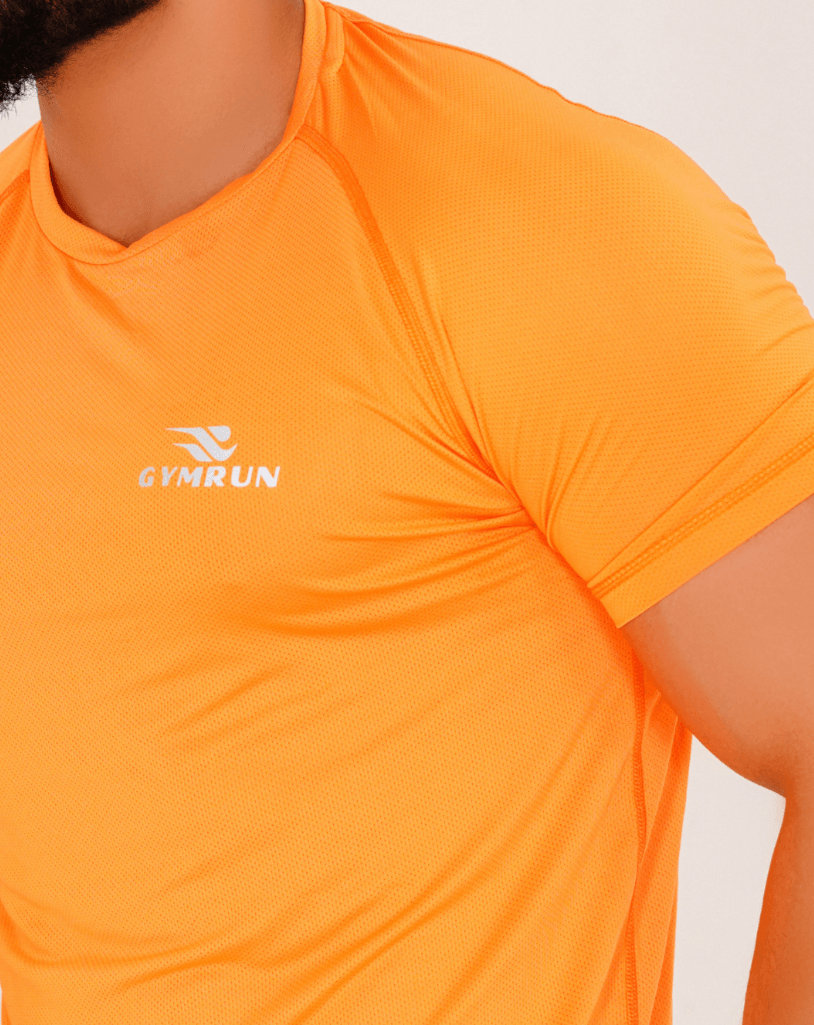 Hydro Mesh Tee - Orange - GYMRUN Activewear