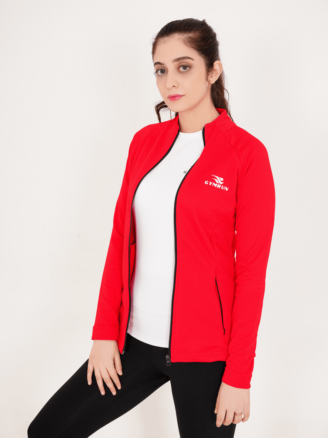 Ladies' Performance Jacket - Red - GYMRUN Activewear