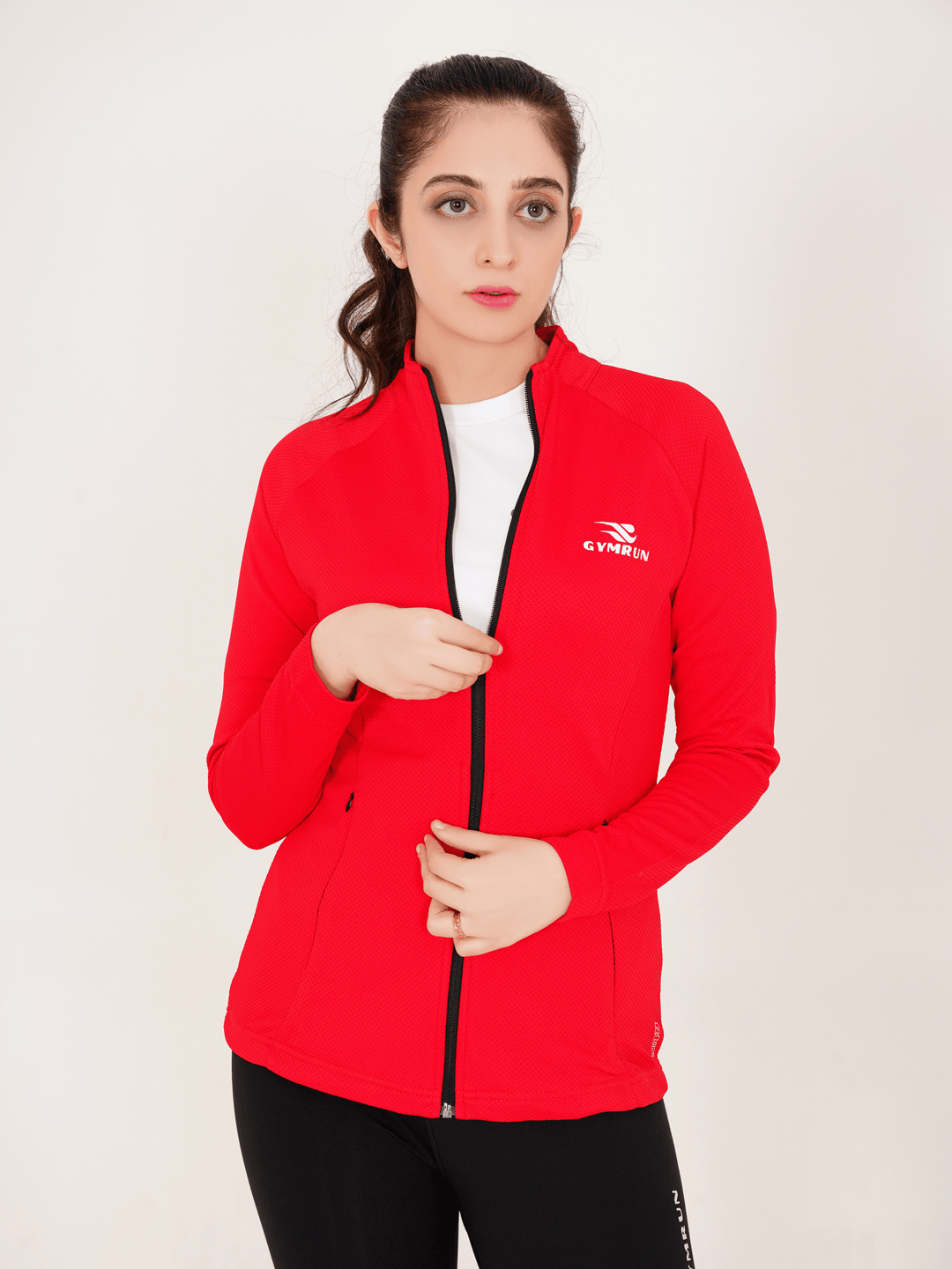 Ladies' Performance Jacket - Red - GYMRUN Activewear