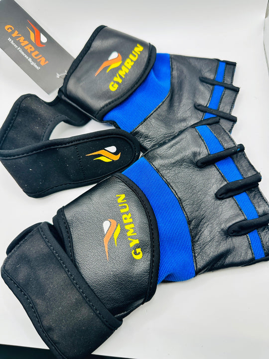 Men's Wrist Wrap Gloves - Blue - GYMRUN Activewear