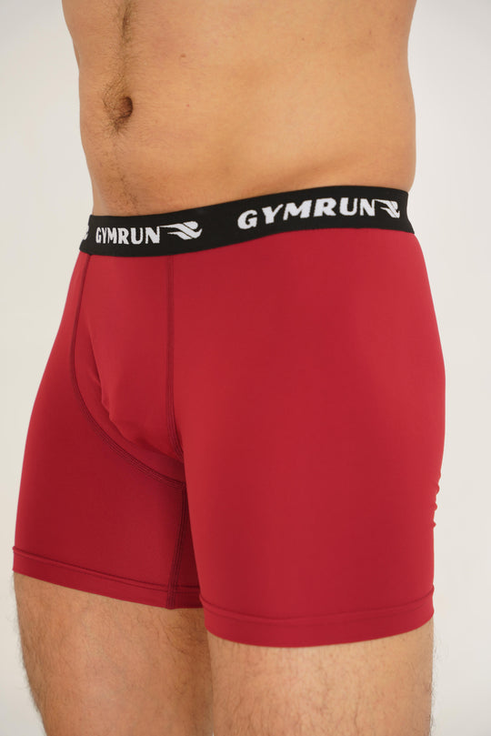 Performance Boxers - Maroon - GYMRUN Activewear