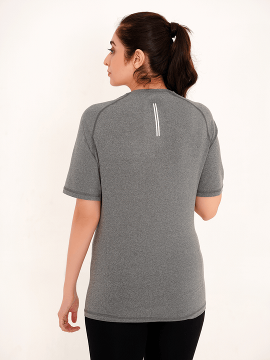 Seamless Dry-Fit Shirt - Light Grey - GYMRUN Activewear