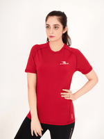 Seamless Dry-Fit Shirt - Maroon - GYMRUN Activewear