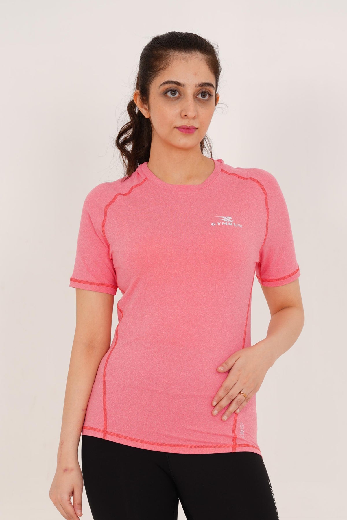 Seamless Dry-Fit Shirt - Pink - GYMRUN Activewear