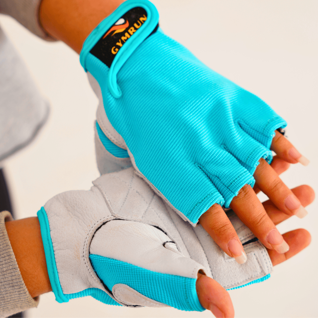 Ladies Training Gloves - Sky Blue - GYMRUN Activewear