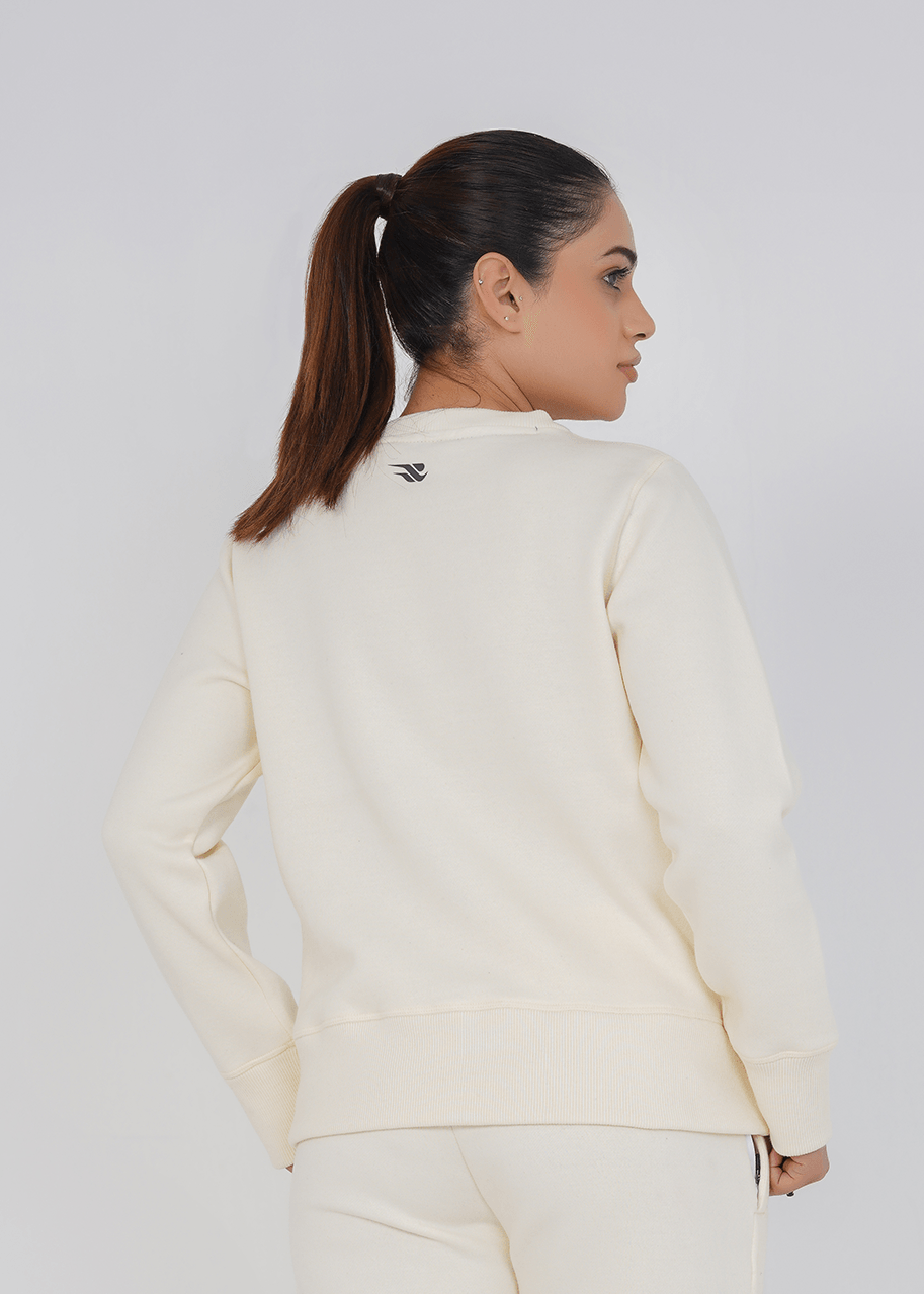 Supreme Round Neck Sweat Shirt - Off White