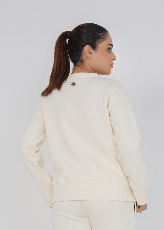 Supreme Round Neck Sweat Shirt - Off White