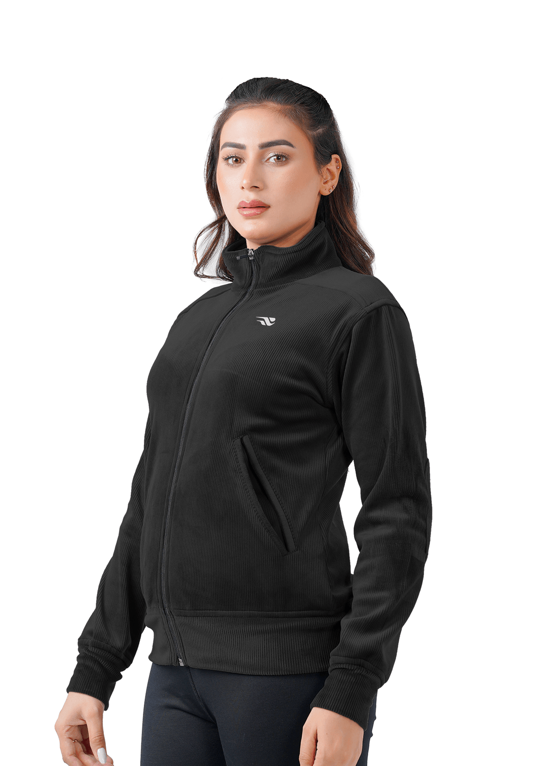 Velvet Ridge Cord Jacket - Black