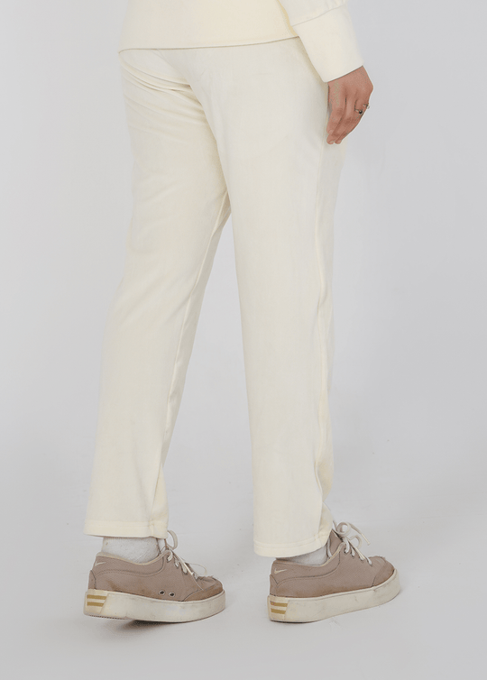 Ribbed velvet Trouser - Off White