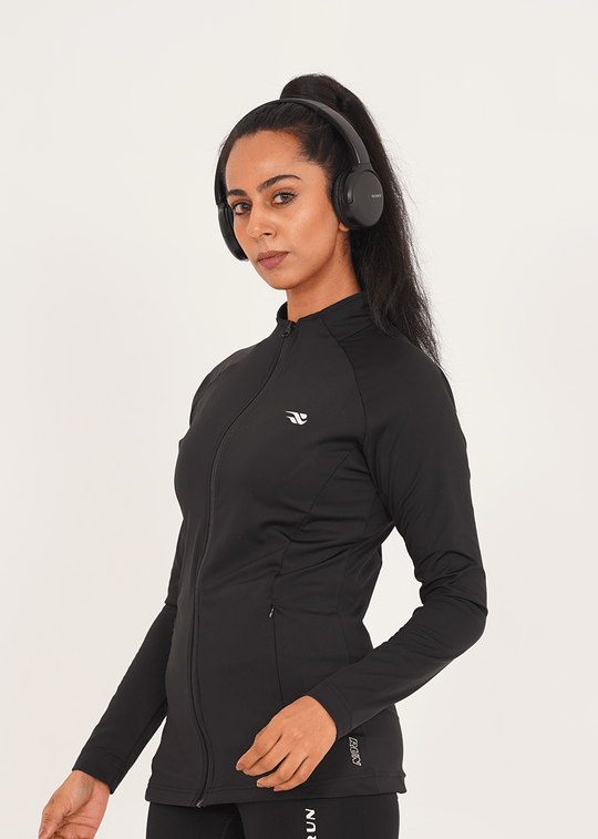 Ladies Compression Zipper - Black