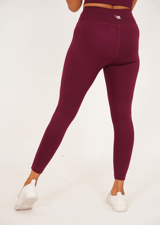 Ladies' Seamless Leggings - Maroon
