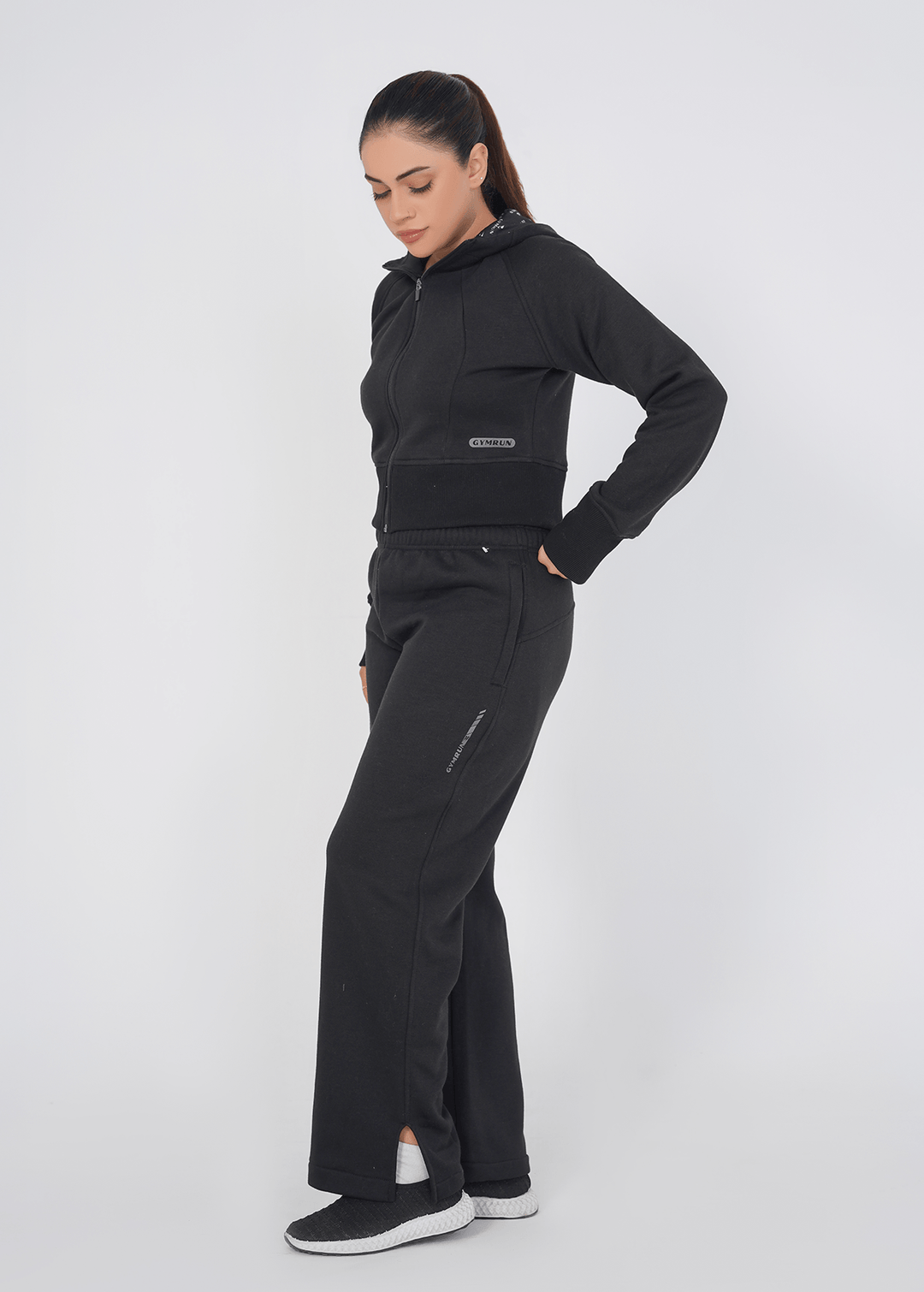 Supreme Cropped Hoodie - Black