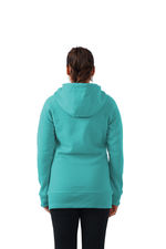 Plush Zippered Hoodie - Teal
