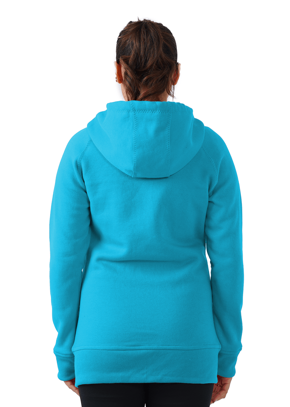 Plush Zippered Hoodie - Turqoise