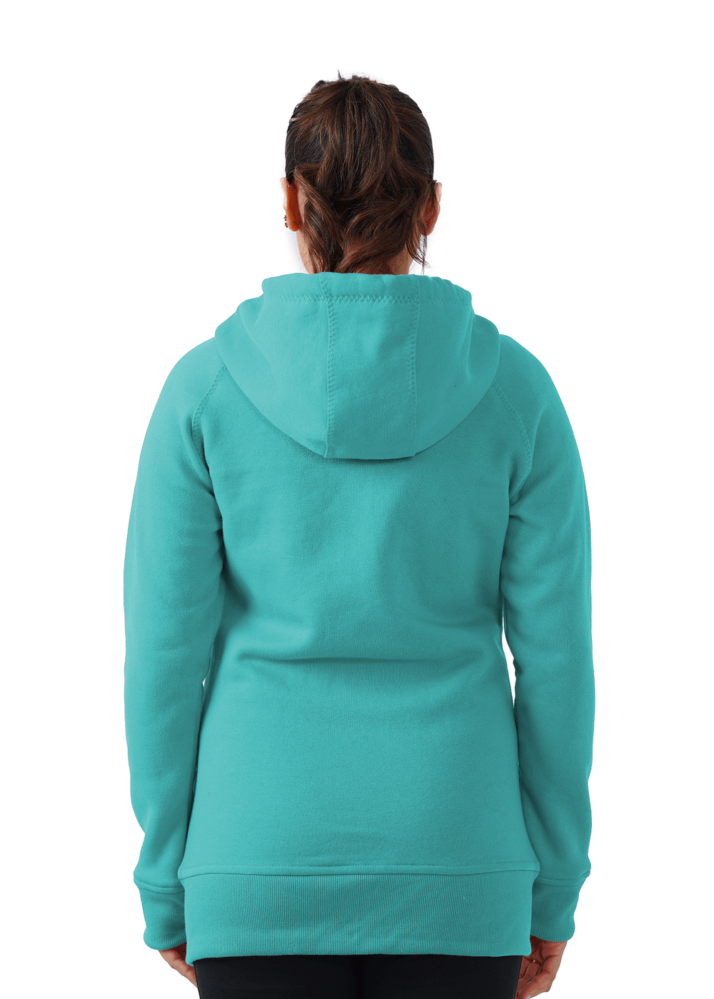 Plush Zippered Hoodie - Teal