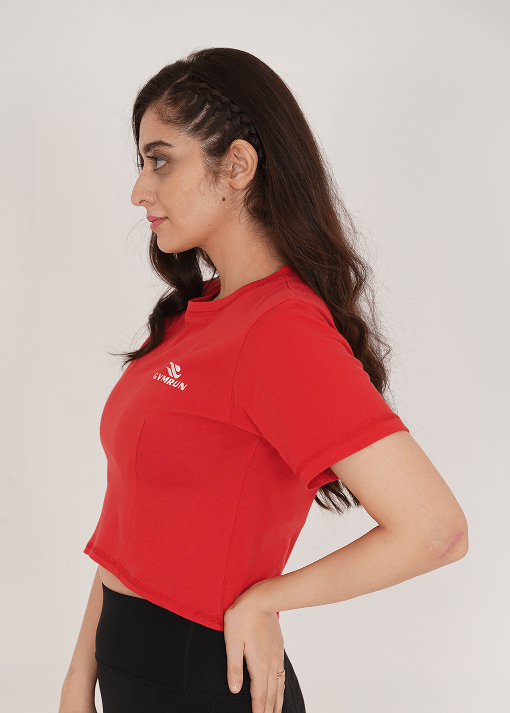 Oversized Crop T-Shirt - Red