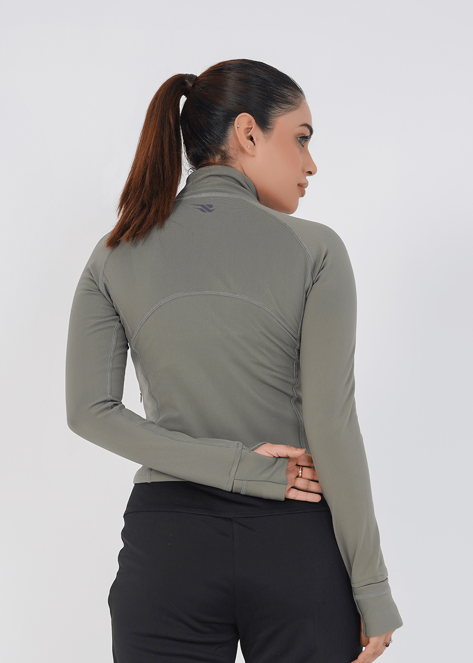 Vital Cropped Jacket Half zipper - Grey