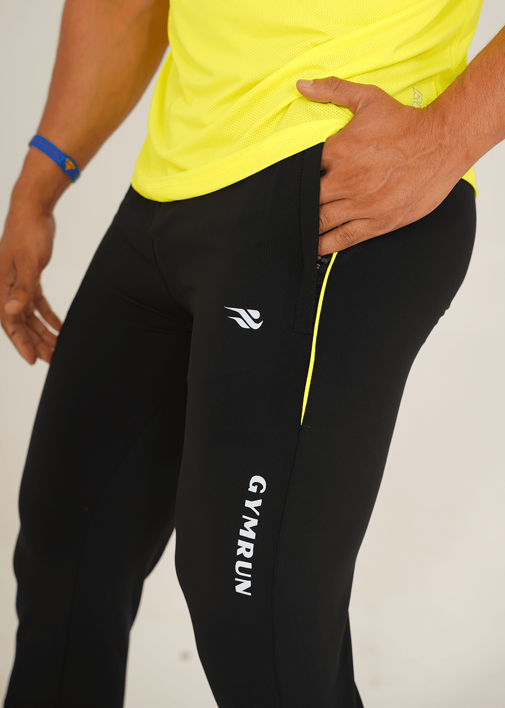 Pro-Fit Men's Performance Trousers - Black Neon