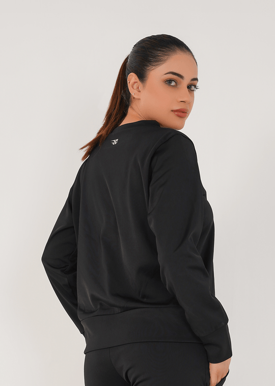 Motion Tricot Cropped Top - Black