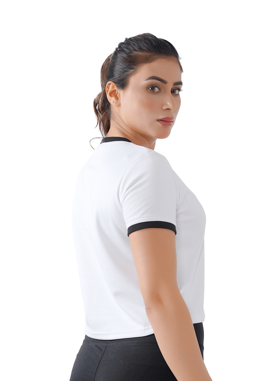 Warm Vibes Crop - White