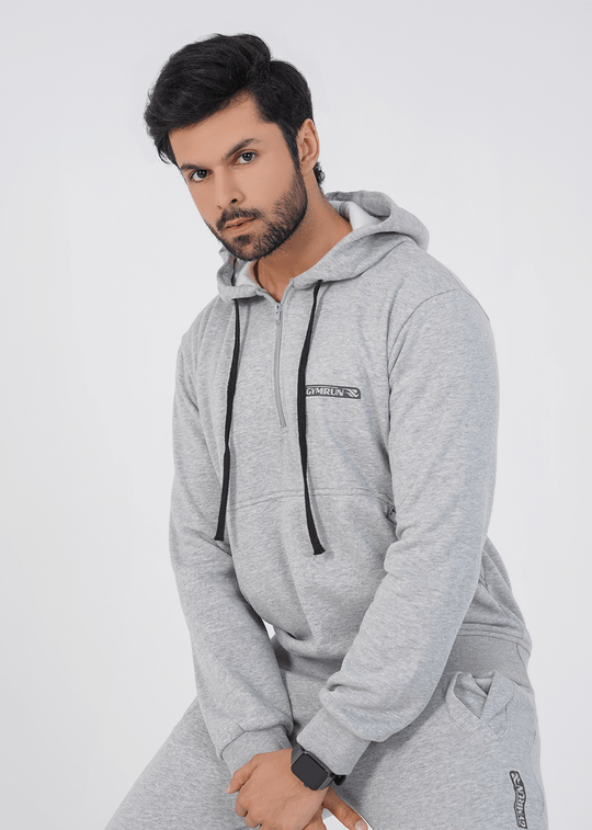 Crest Hoodie - Heather Grey
