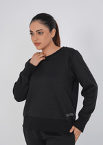 Supreme Round Neck Sweat Shirt - Black