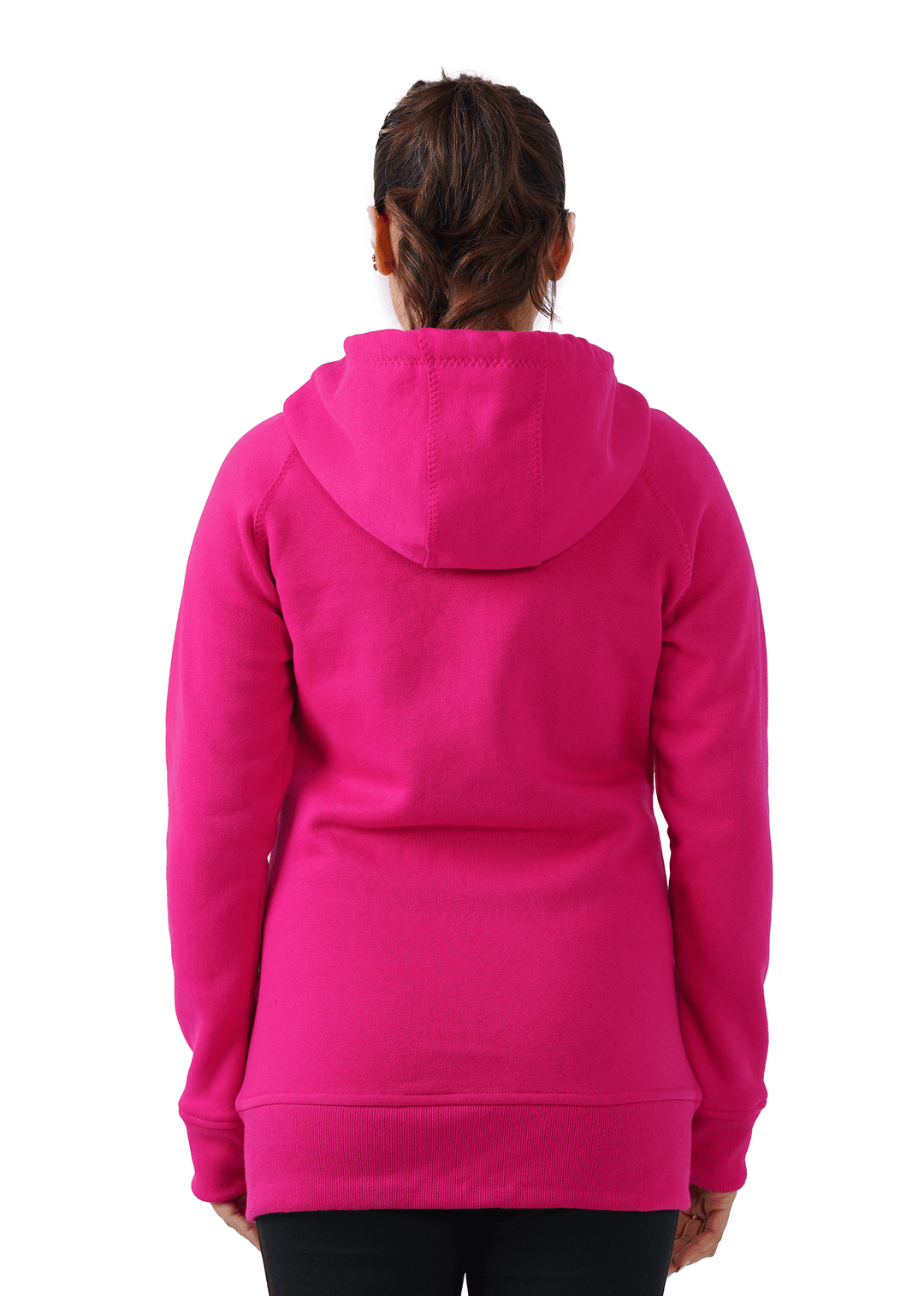 Plush Zippered Hoodie - Pink
