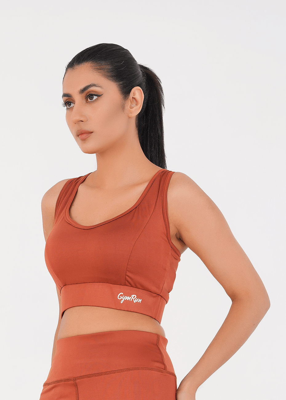 Ladies Basic Performance Sports Bra - Intense Rust