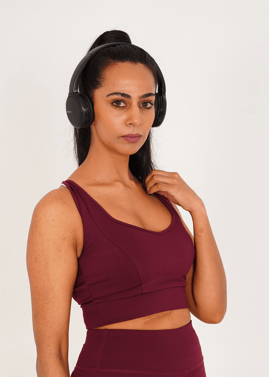 Pro-Fit Padding Sports Bra - Maroon