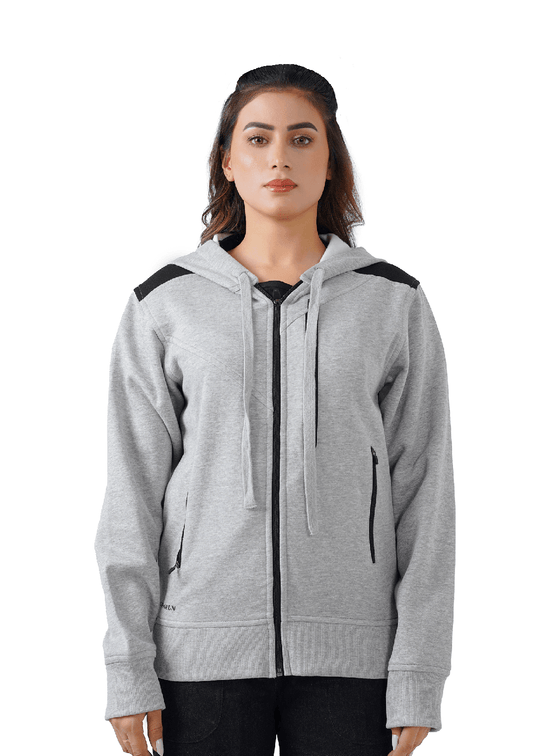 Zippered Comfort Jacket - Heather Grey
