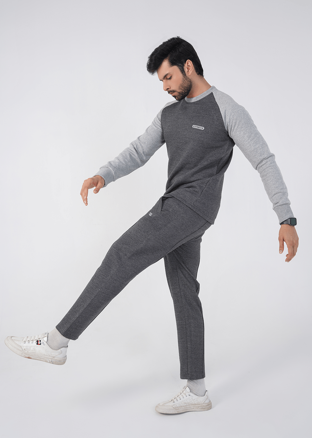 Rhythm Track Suit - Charcoal/Heather Grey
