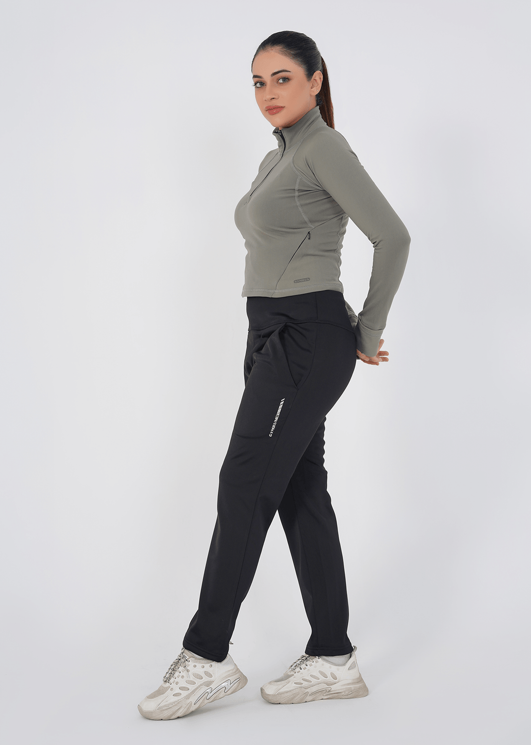 Vital Cropped Jacket Half zipper - Grey