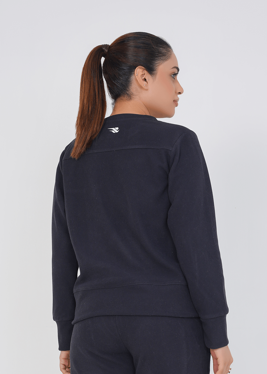 Softstreme Perfectly Oversized Cropped Crew - Black