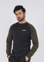 Rhythm Crew Sweat shirt - Black/Olive