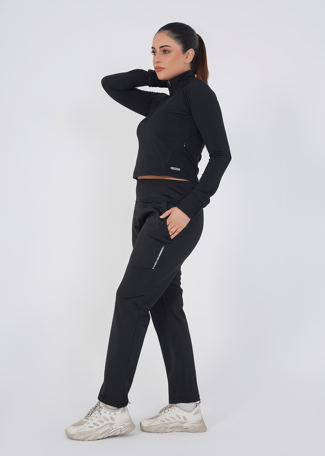 Vital Cropped Jacket Half zipper - Black