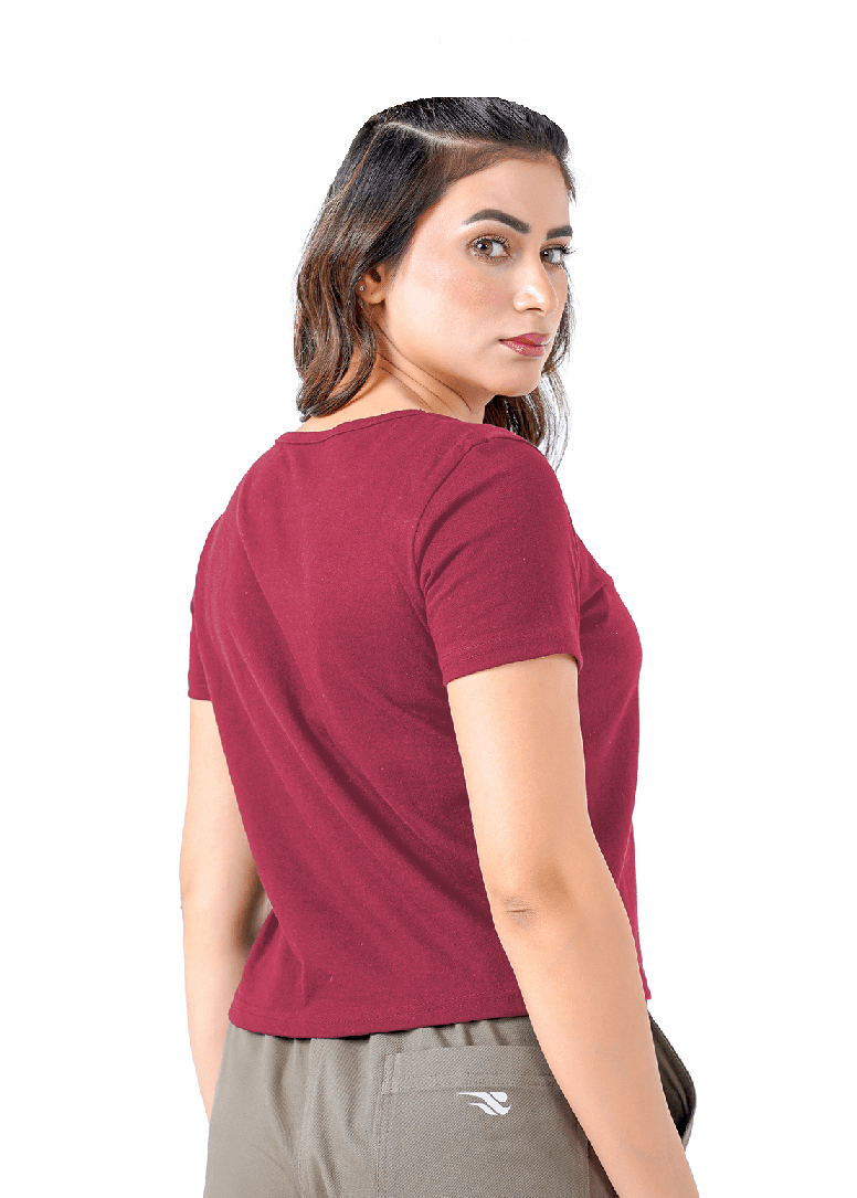 Open Aura Top - Maroon