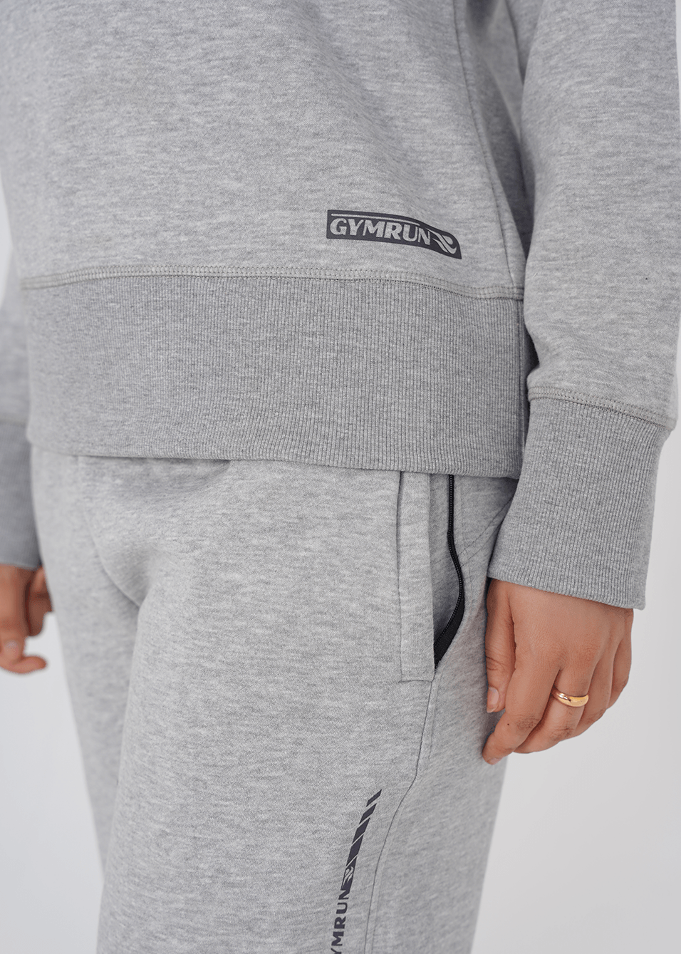 Supreme Round Neck Sweat Shirt - Heather Grey