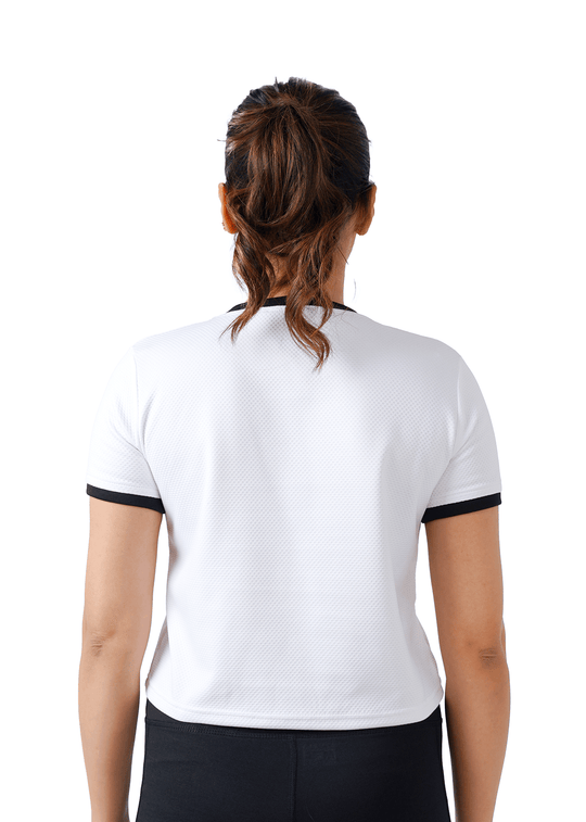 Warm Vibes Crop - White