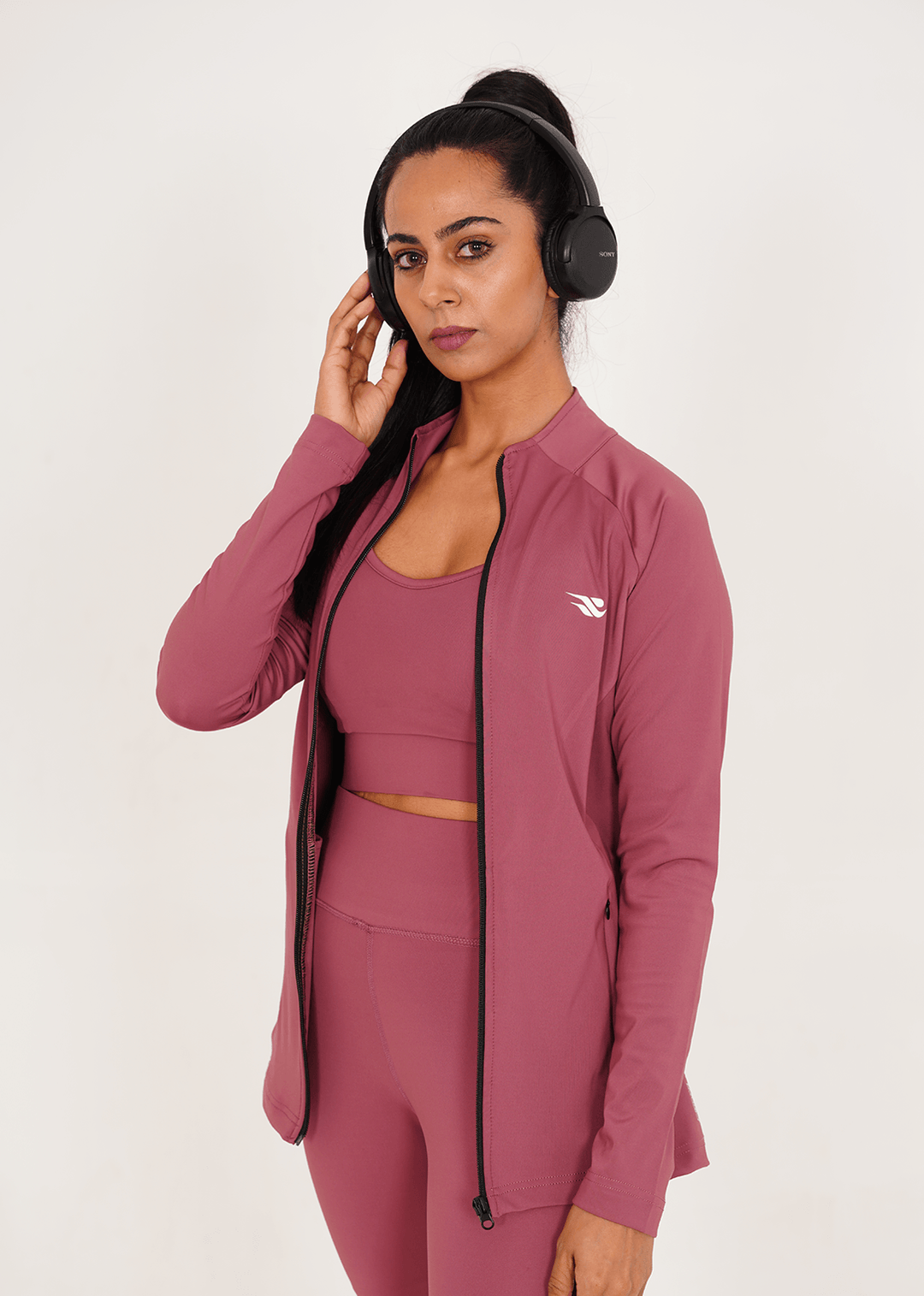 Ladies Compression Zipper - Tea Pink