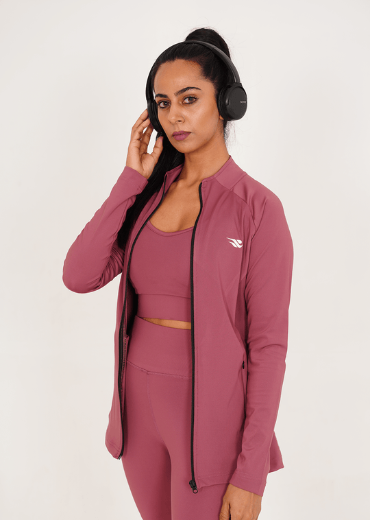 Ladies Compression Zipper - Tea Pink